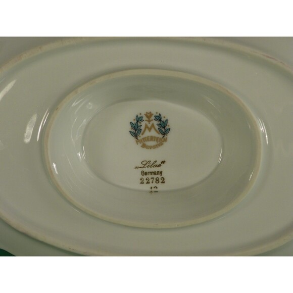 Mitterteich LILAC Gravy Boat with Attached Underplate Bavaria Germany - Picture 6 of 7